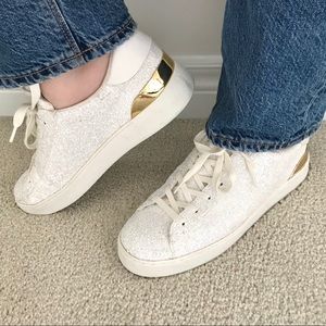 NINE WEST WHITE SPARKLY SNEAKERS